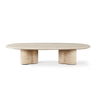 Porto Travertine Pill Coffee Table