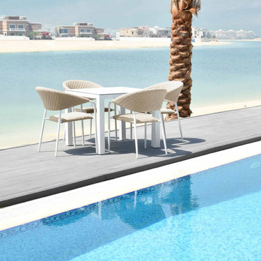 Pebble 4 Seat Round Dining Set