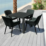 Zest 4 Seat Square Dining Set