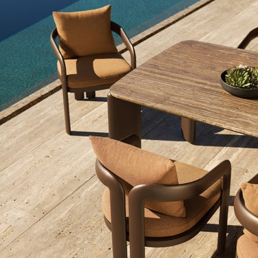 Chloe Aluminum Rectangle Dining Table