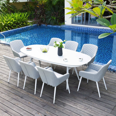 Zest 8 Seat Oval Dining Set