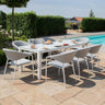 Pebble 8 Seat Rectangular Dining Set